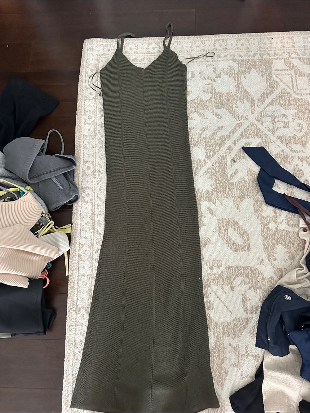 Women’s Olive Green knit Maxi Dress